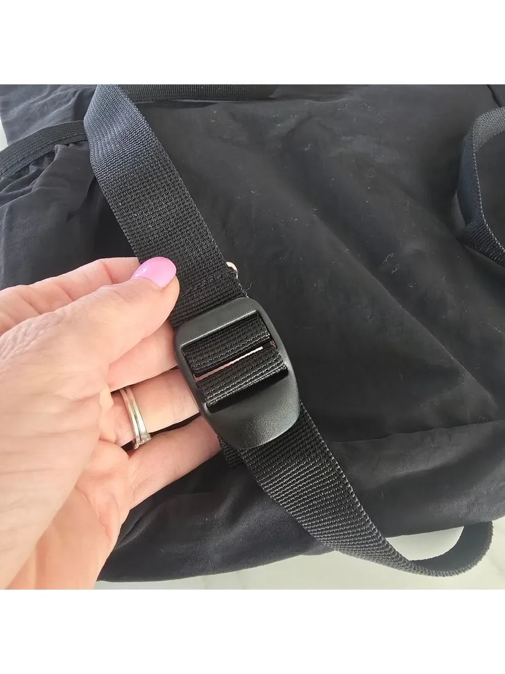 Aĺl In Motion Soft Side Water Repellent Black Cinch Close Backpack 20L NWT
